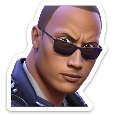 bald boy in sunglasses sticker