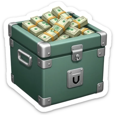 unlocked vault full of cash sticker