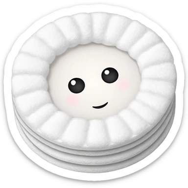 A pack of round cotton pads sticker