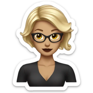 corporate batwoman short blonde hair sticker