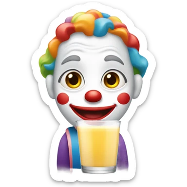 Payaso con leche sticker