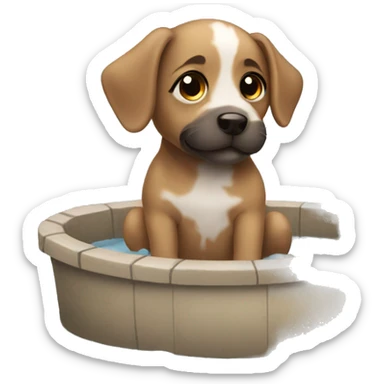 Puddle puppy  sticker