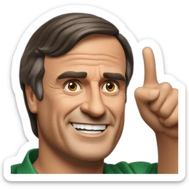 Jair Messias Bolsonaro pointing hands up sticker
