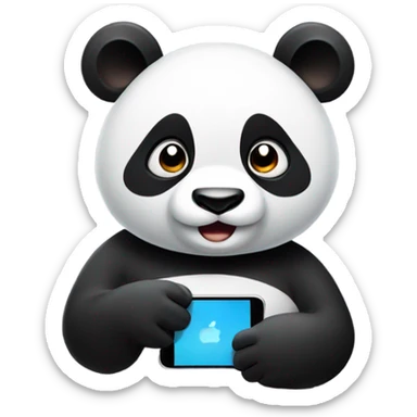 iPhone panda sticker