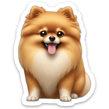 Pomeranian ladrando enfadado sticker
