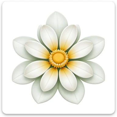 flower emoji with white petals sticker