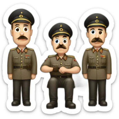 Hitler et Staline aux toilettes sticker