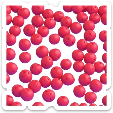 3D depiction of berries, iOS style, with vibrant colors and a clean, minimalist design sticker