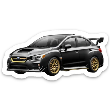 Black subaru wrx sti sticker