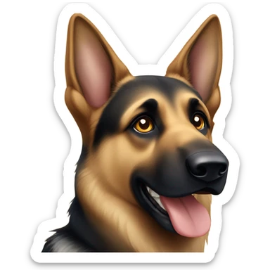 German Shepard different colored eyes sticker