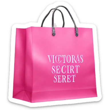 Pink victoria’s secret shopping bags sticker