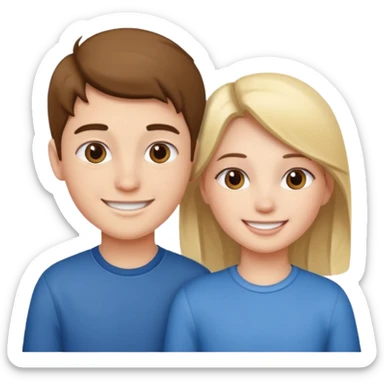 Elder sister and brother sticker