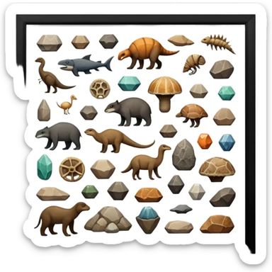 see animals, fossils and minerals 🐾
 sticker