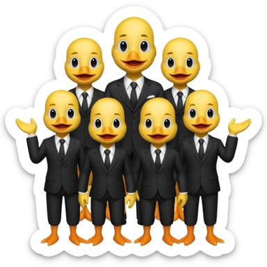 socialite duck men sticker