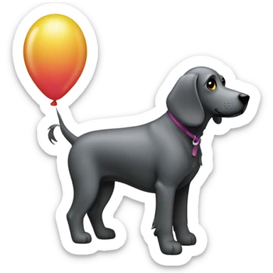 Dog made out of a balloon sticker