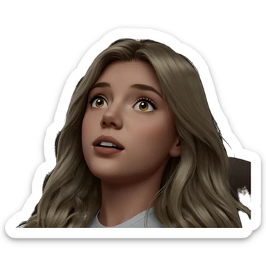 portrait of a girl sticker
