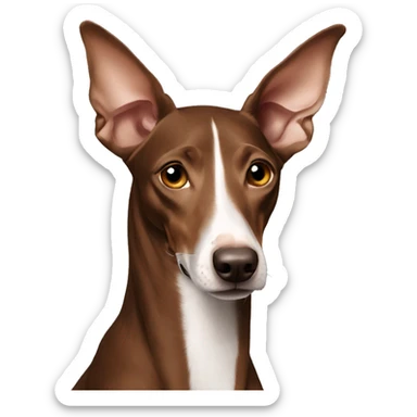 podenco dark brown sticker