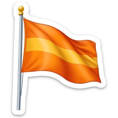 a flag with these colours: 🧡 sticker