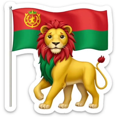 Lion of Judah flag  sticker