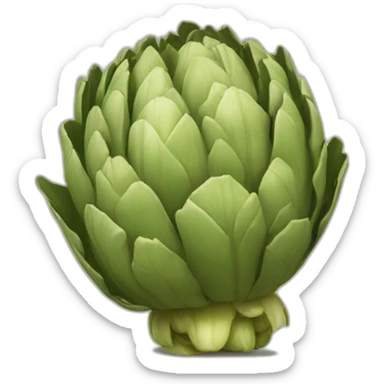 an artichoke that tans At sun sticker