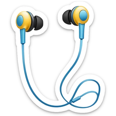 white earphone 
 sticker