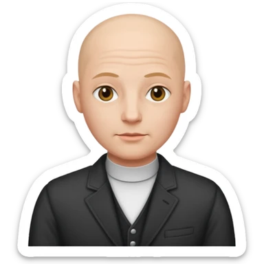 Bald  in nice outfit sticker