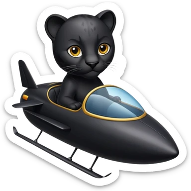 panther driving glider sticker