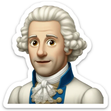 white aristocrat XVIII century sticker