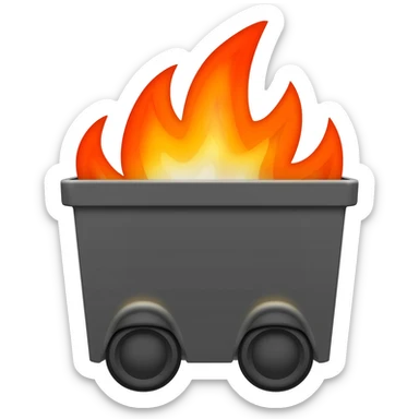 Dumpster on fire sticker