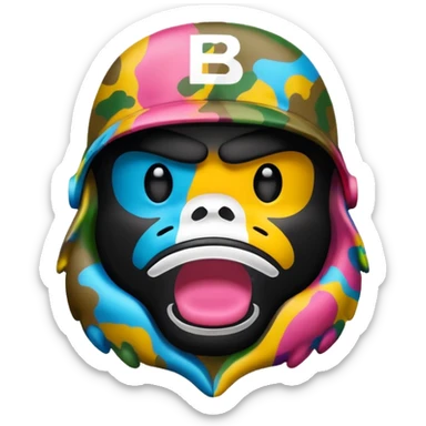 Сделай логотип Bape sticker