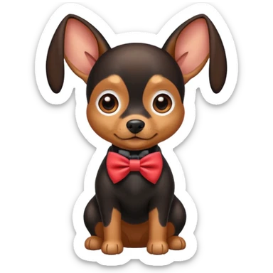 Cute Pincher dog cute theme sticker