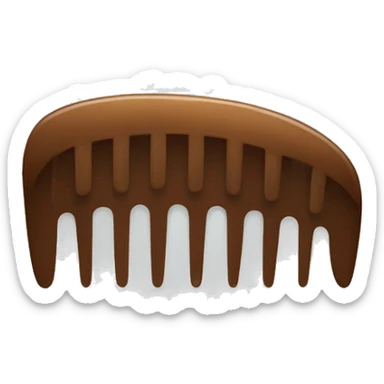 Brown comb sticker