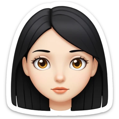 Girl with straight hair  sticker