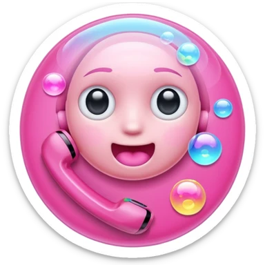 pink phone contacts bubble sticker