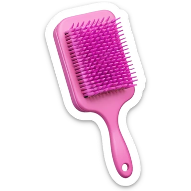 hair brush pink sticker
