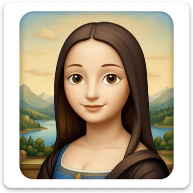 monalisa painting sticker