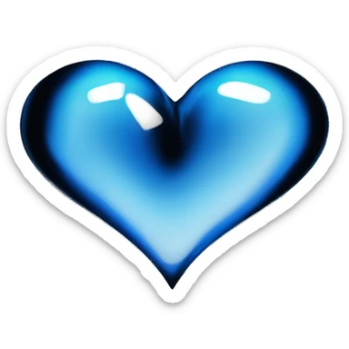 Cœur brillant bleu sticker