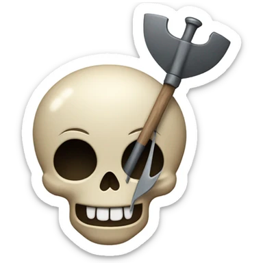 Skull spade in love sticker