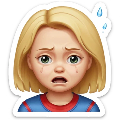 Girl name chucky crying and flooding the place sticker