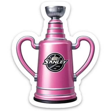 Un vaso stanley rosa sticker