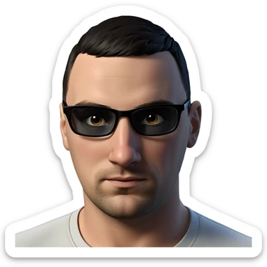 portrait of a stylish man sticker