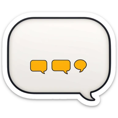 a speech bubble from a customer testimonial sticker