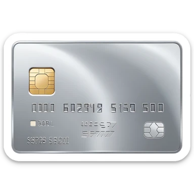 silver credit card sticker
