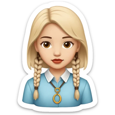 Girl w a bolo sticker