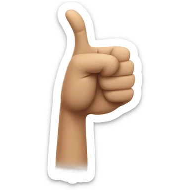 2 thumbs up on the same hand sticker