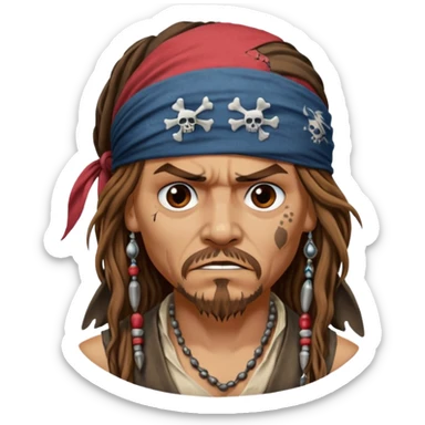 jack sparrow disgust sticker