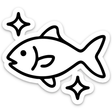 fish with sparkles sticker