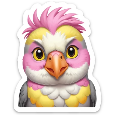 cute grey cockatiel sticker