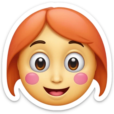 A funny face  sticker