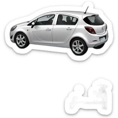 Opel corsa noir 5 portes 2008 sticker